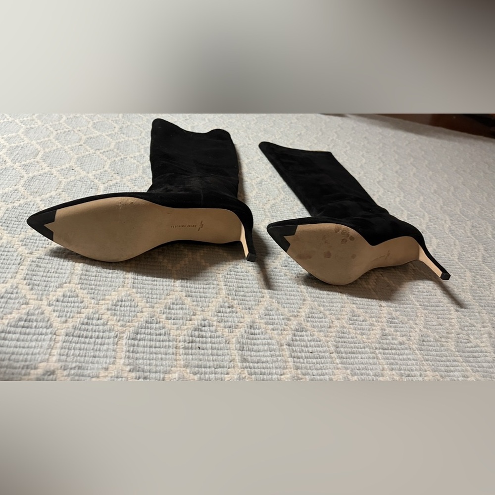 Veronica Beard Black suede Knee-High Women's Boots - Picture 9 of 9